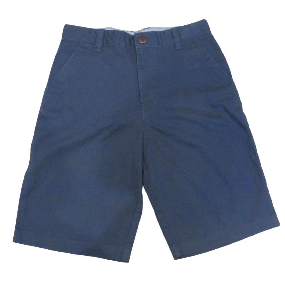 Wonder Nation Chino Shorts Youth Boys Size 16 Navy Blue Adjustable‎ Flat Front